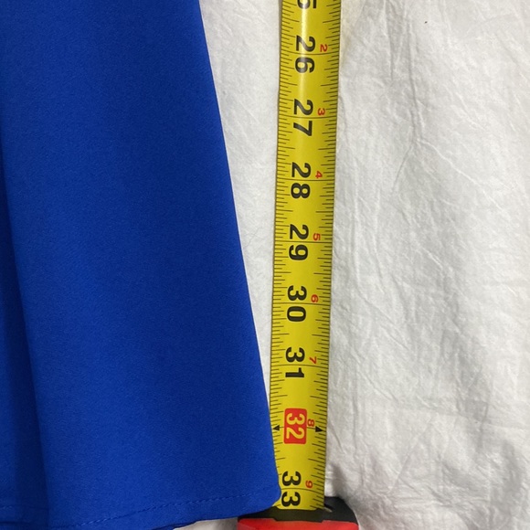 Like new!! Lulus JUST US ROYAL BLUE SKATER DRESS - Picture 4 of 6